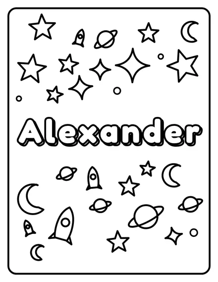 Alexander Name coloring page