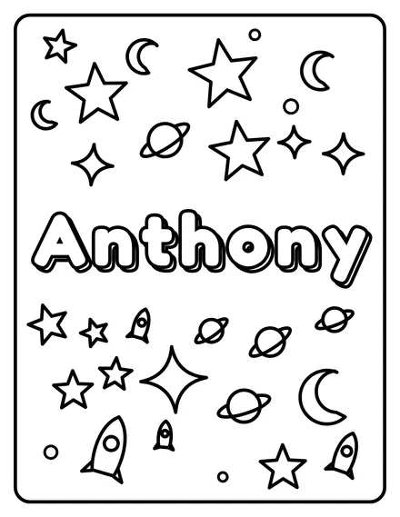 Anthony Name coloring page