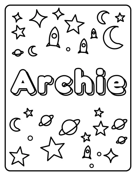 Archie Name coloring page
