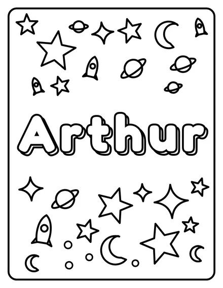 Arthur Name coloring page