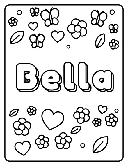Bella Name coloring page