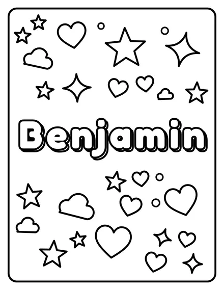 Benjamin Name coloring page
