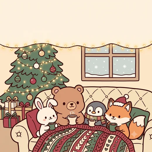 Merry & Cozy coloring book cover