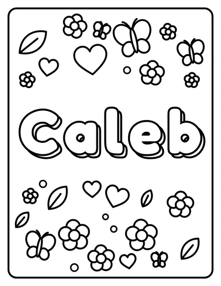 Caleb Name coloring page