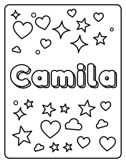 Camila Name coloring page