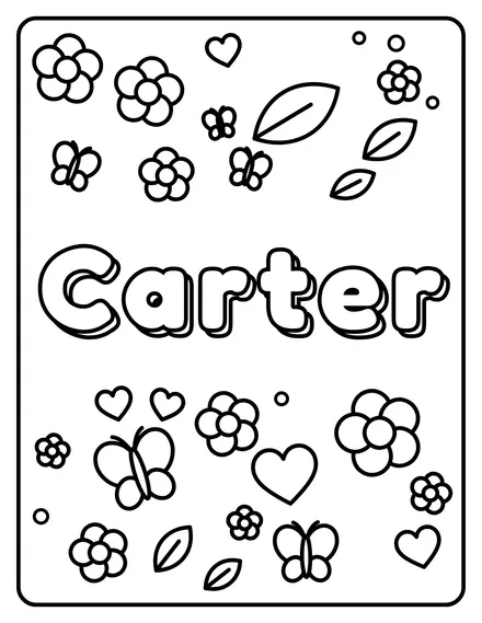 Carter Name coloring page