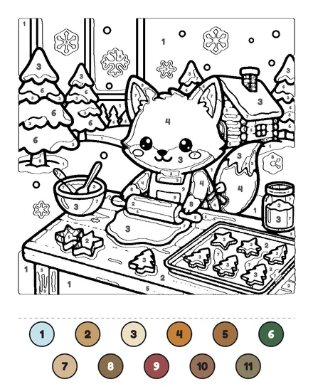 Cookie Baking Day coloring page