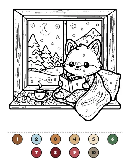 Reading Nook coloring page