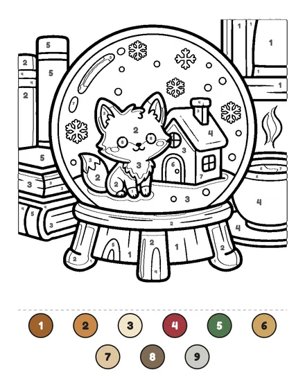 Snow Globe coloring page