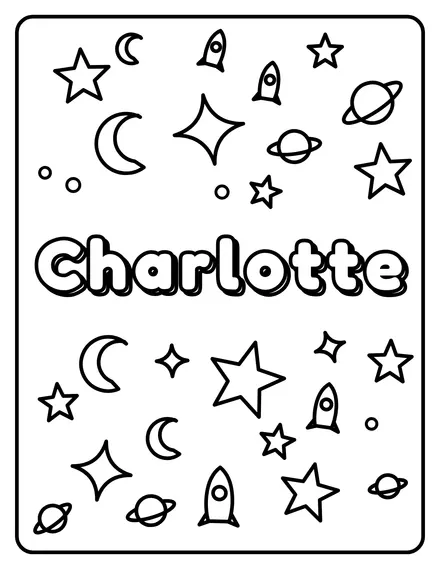 Charlotte Name coloring page