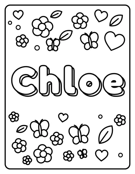 Chloe Name coloring page