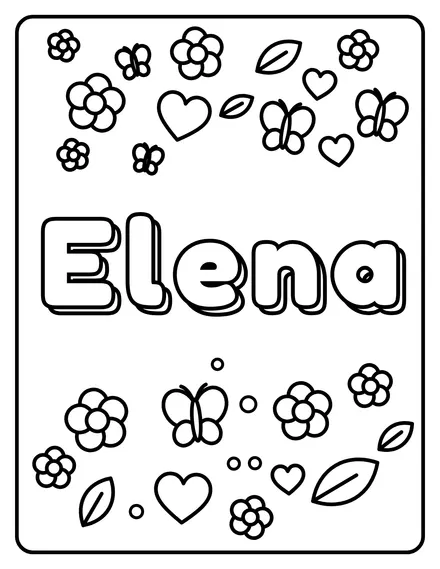 Elena Name coloring page