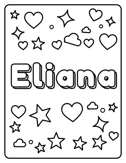 Eliana Name coloring page