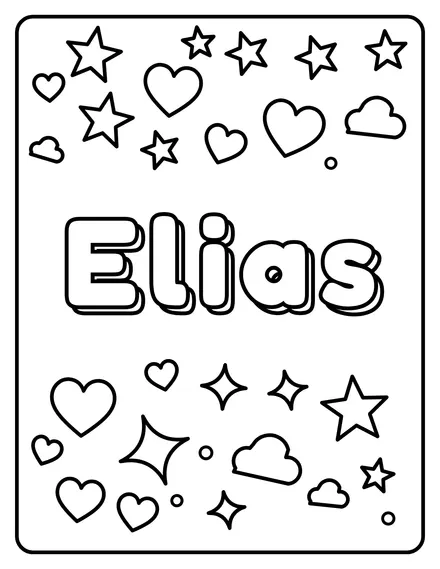Elias Name coloring page