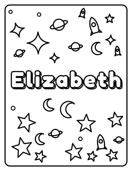 Elizabeth Name coloring page