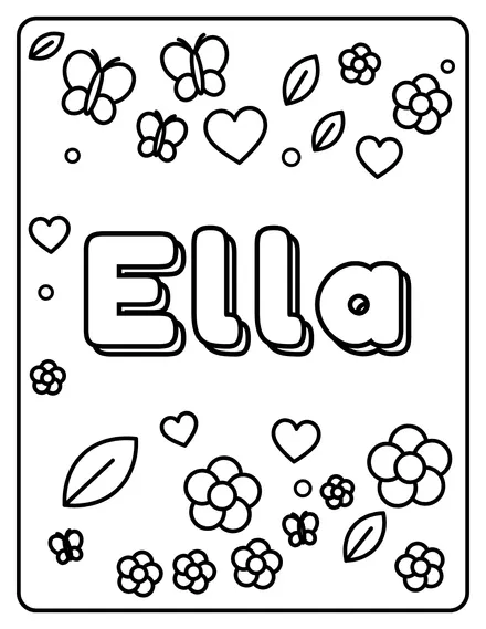 Ella Name coloring page