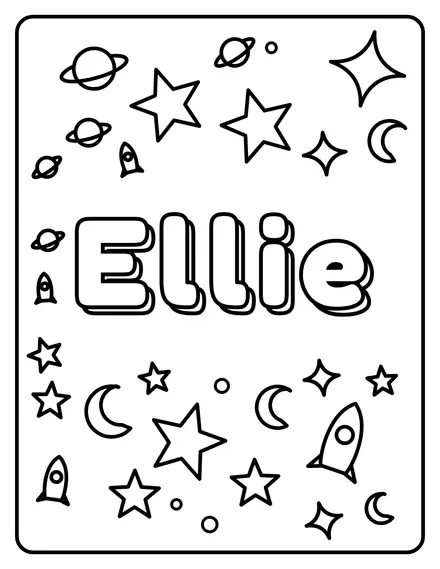 Ellie Name coloring page