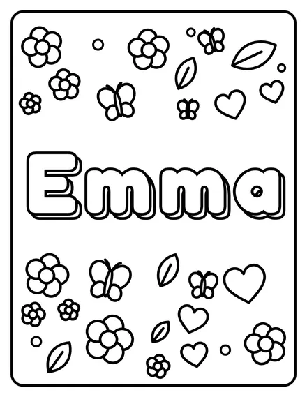 Emma Name coloring page