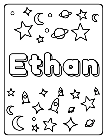 Ethan Name coloring page