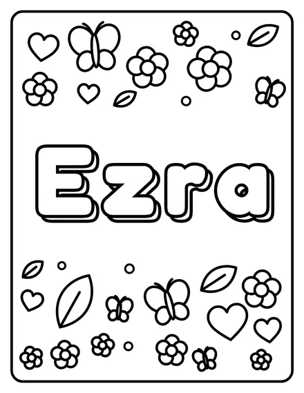 Ezra Name coloring page