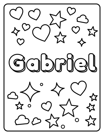 Gabriel Name coloring page