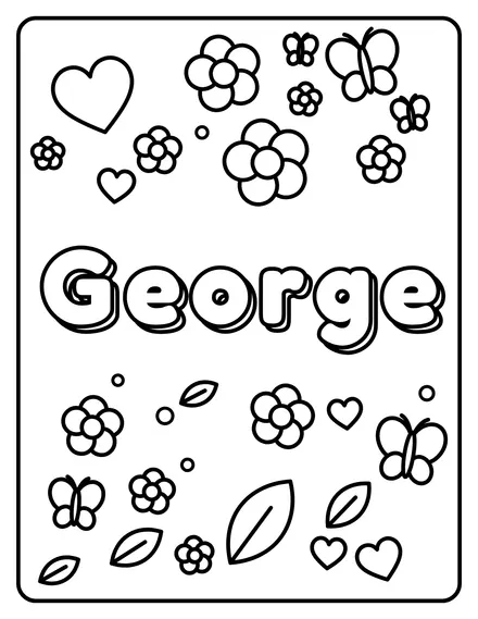 George Name coloring page