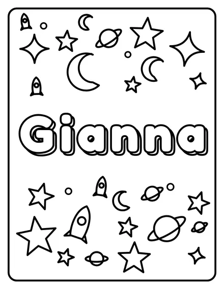 Gianna Name coloring page