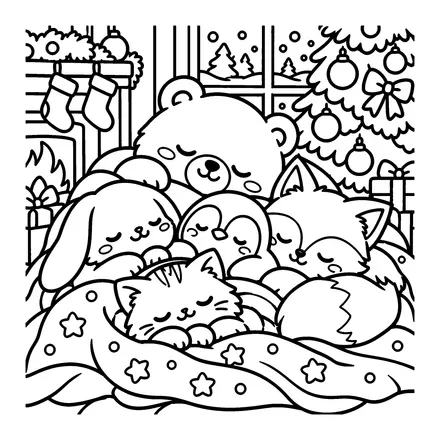 Goodnight, Christmas Eve coloring page