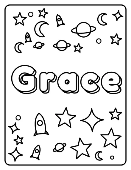 Grace Name coloring page