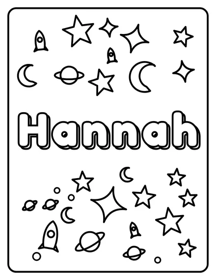 Hannah Name coloring page