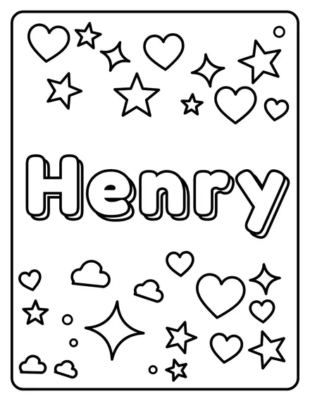 Henry Name coloring page