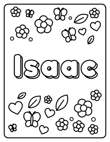 Isaac Name coloring page