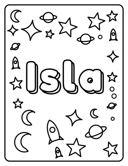Isla Name coloring page