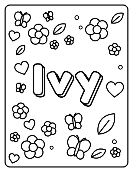 Ivy Name coloring page