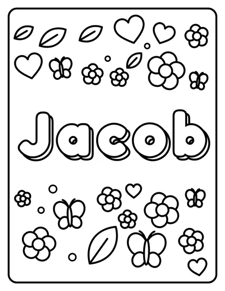 Jacob Name coloring page