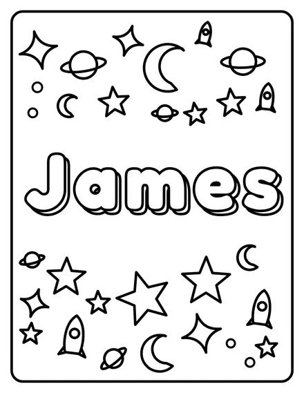 James Name coloring page