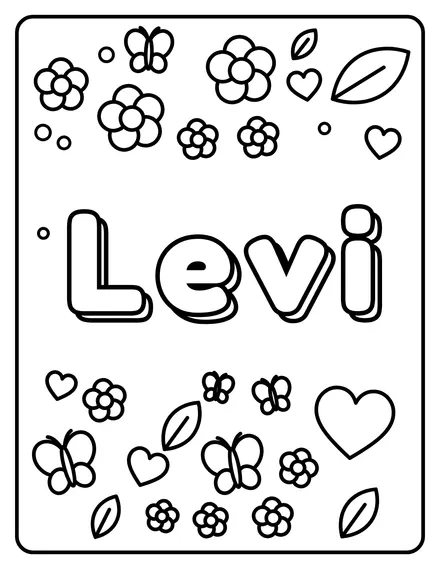Levi Name coloring page