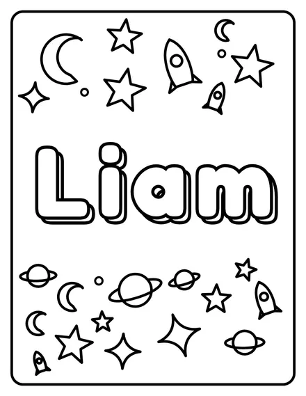 Liam Name coloring page