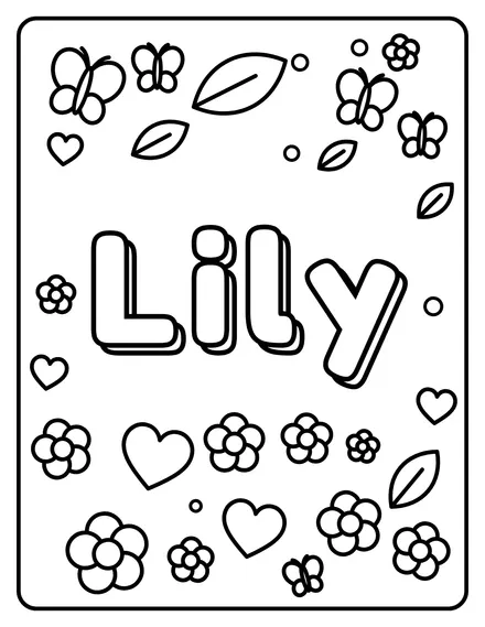 Lily Name coloring page