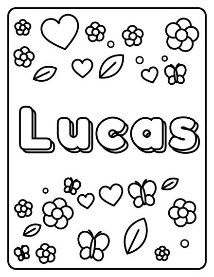 Lucas Name coloring page