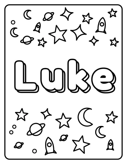 Luke Name coloring page