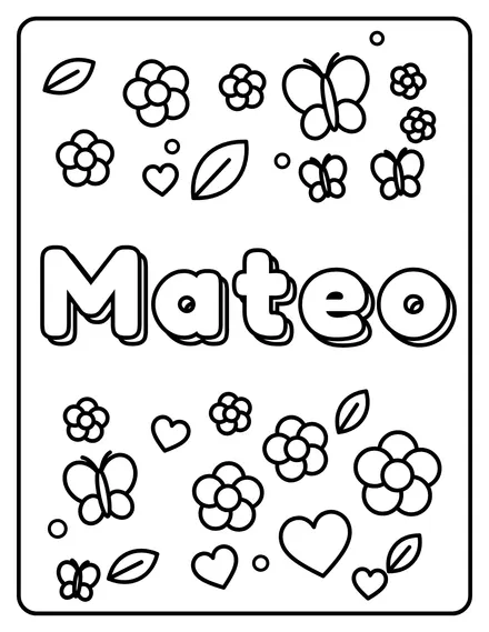Mateo Name coloring page