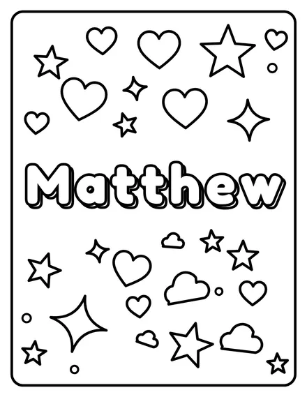 Matthew Name coloring page