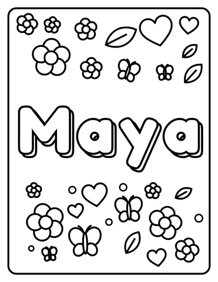 Maya Name coloring page