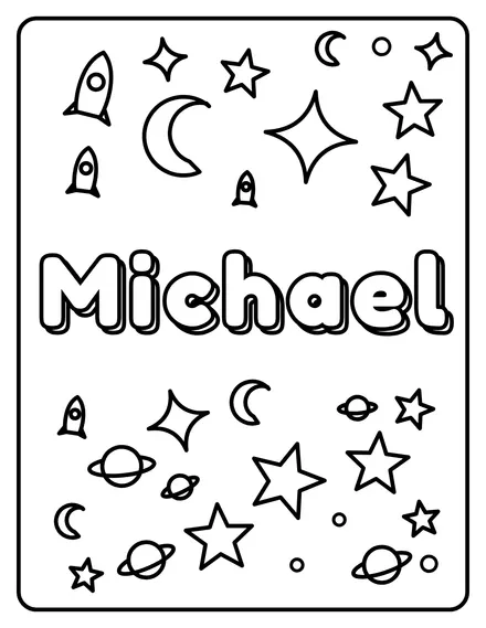 Michael Name coloring page