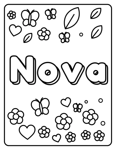 Nova Name coloring page