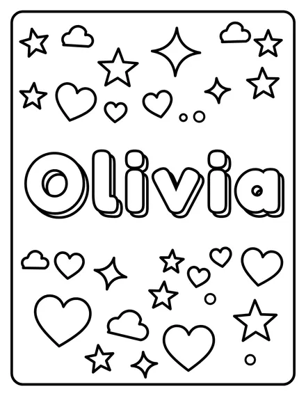 Olivia Name coloring page