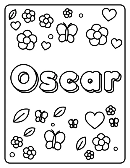 Oscar Name coloring page