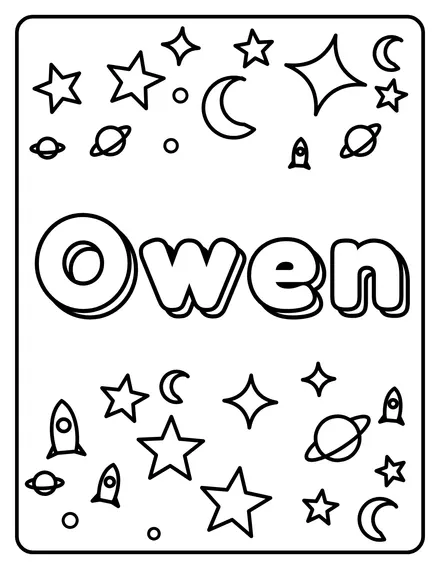 Owen Name coloring page