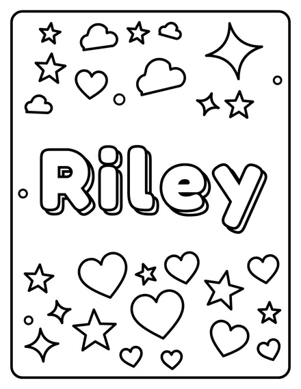 Riley Name coloring page